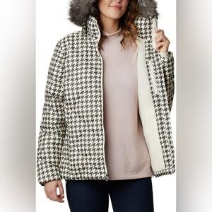 NEW! Columbia Houndstooth Icy Heights ii Puffer Down Jacket SZ S